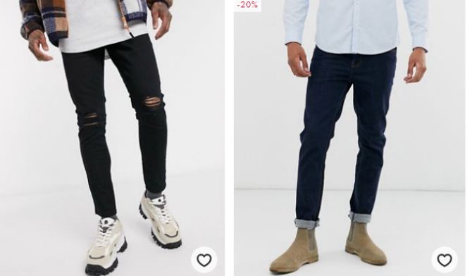джинсы мужские зауженные