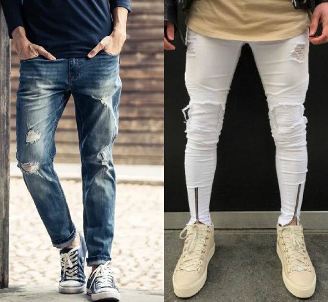 белые джинсы мужские
