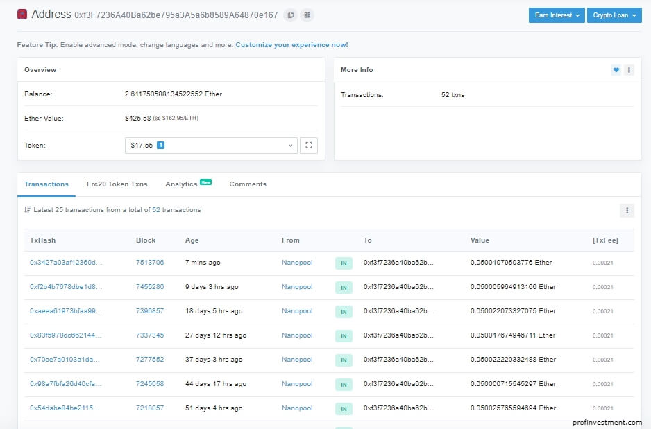 Обозреватели блокчейн Ethereum