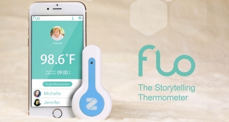 Flo – бесконтактный термометр измерит и тело и еду